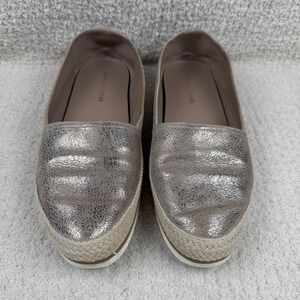 Donald Pliner Palm Metallic Champagne Leather Espadrille Flats Shoes Womens 10M